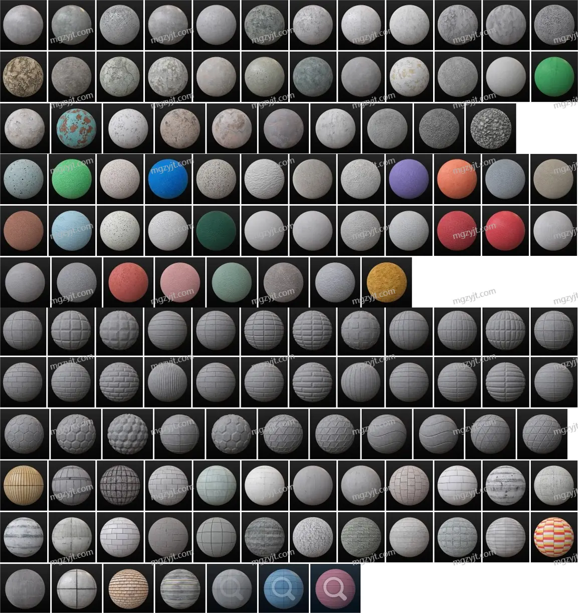 C4D材质- 超过130 种材料土块灰泥混凝土材质包 Arnold Concrete Materials Pack for Cinema 4D C4D材质- 超过130 种材料土块灰泥混凝土材质包 Arnold Concrete Materials Pack for Cinema 4D