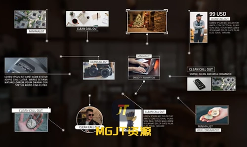 12种照片或视频呼出指示标注-PR+AE 模板-MGJT资源