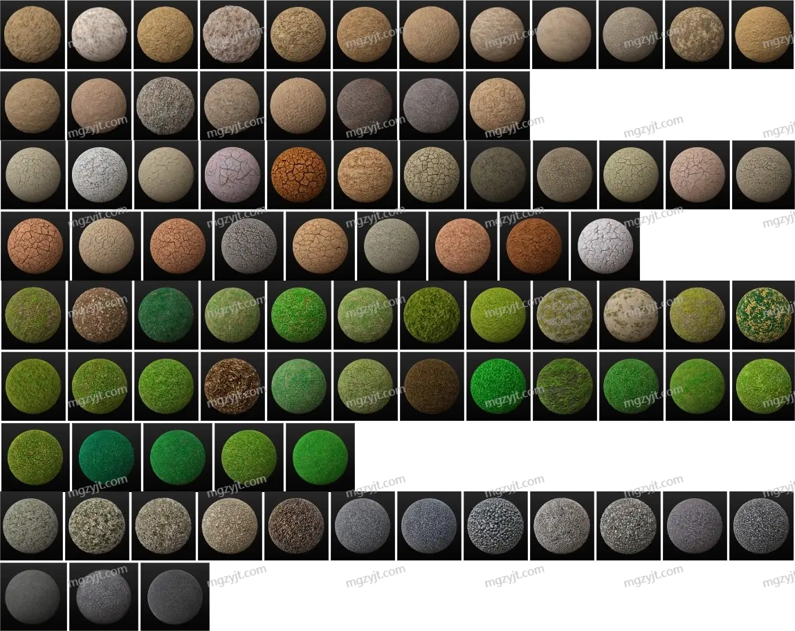 C4D材质 -超过100种地面和泥土材质 Arnold Ground and Dirt Materials Pack for Cinema 4D C4D材质 -超过100种地面和泥土材质 Arnold Ground and Dirt Materials Pack for Cinema 4D