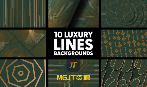 奢华系列-10个适配质感高端奢侈动态背景PR模板-MGJT资源