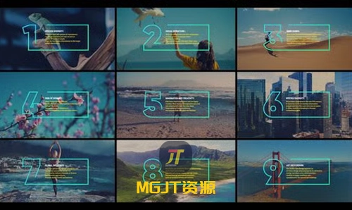 10个个性化彩色信息图表框 PR 模板-MGJT资源