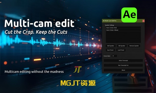 Ae脚本-自动化多机位编辑 Multi-Cam Edit Pro for After Effects 1.0-MGJT资源