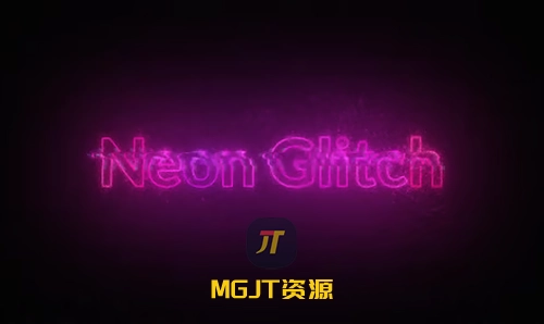 3D赛博霓虹灯故障标题特效 AE 模板-MGJT资源