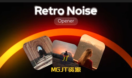 VHS纹理和燃烧的电影胶片过渡 PR+AE 模板-MGJT资源