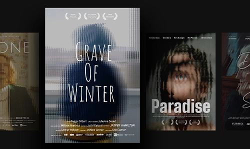 pixflow 5张带有玻璃效果的海报PSD模板 Glass Effect Posters-MGJT资源