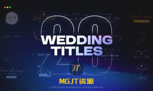 20个永恒誓约婚礼头衔 PR 模板-MGJT资源