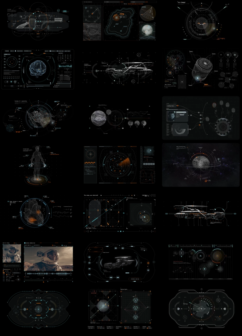 pixflow 未来主义美学沉浸式科幻宇宙飞船 HUD 界面 Sci-fi Spaceship HUD Interface pixflow 未来主义美学沉浸式科幻宇宙飞船 HUD 界面 Sci-fi Spaceship HUD Interface