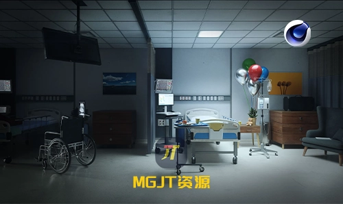 C4D模型 - 现代医院紧急救援医疗场景3D模型套件 KitBash3D – Emergency Response-MGJT资源