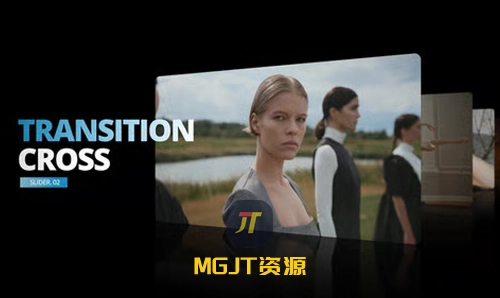 视频3D对角交叉过渡幻灯片效果 AE 模板-MGJT资源