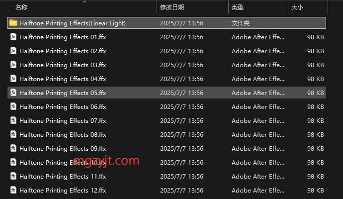 Ae预设- 20种半色调复古打印肌理效果 Ae预设- 20种半色调复古打印肌理效果