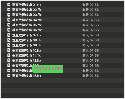 Ae预设-15个适用于手机端的故障转场过渡效果 Ae预设-15个适用于手机端的故障转场过渡效果
