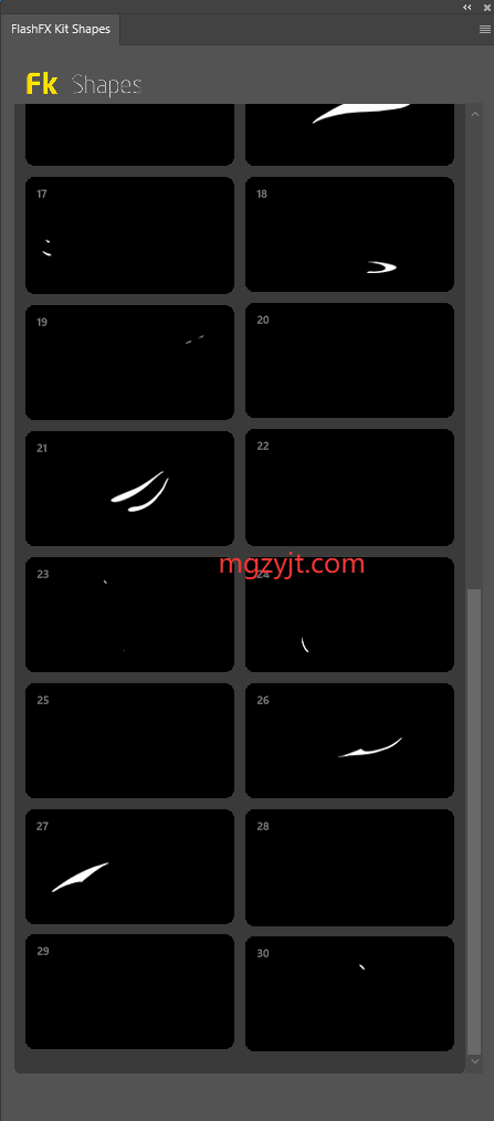 PS插件-闪光特效形状动画 2d VFX FlashFX Kit Shapes 1.1 PS插件-闪光特效形状动画 2d VFX FlashFX Kit Shapes 1.1