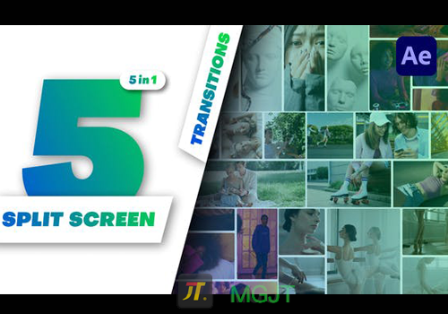 AE模版-交互式多屏幕过渡 Multiscreen Transitions X5 (vol.10)-MGJT资源