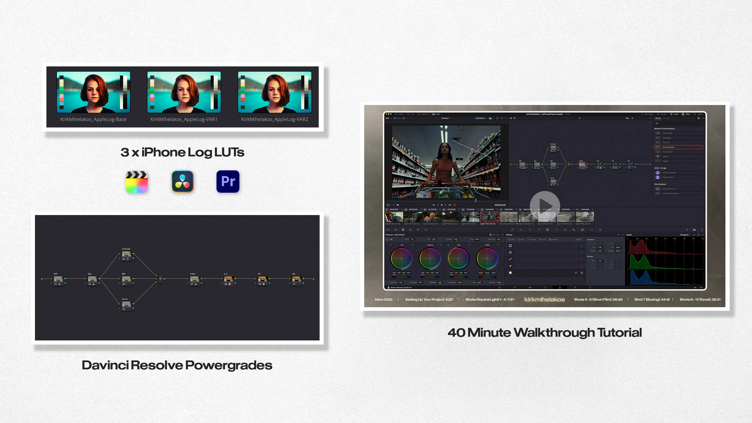 iPhone Apple LOG 电影感旅拍达芬奇调色预设胶片模拟 Conversion LUT & Power Grade iPhone Apple LOG 电影感旅拍达芬奇调色预设胶片模拟 Conversion LUT & Power Grade