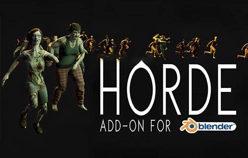 Blender人物角色集群模拟插件Horde Add-On V1.6汉化版-MGJT资源