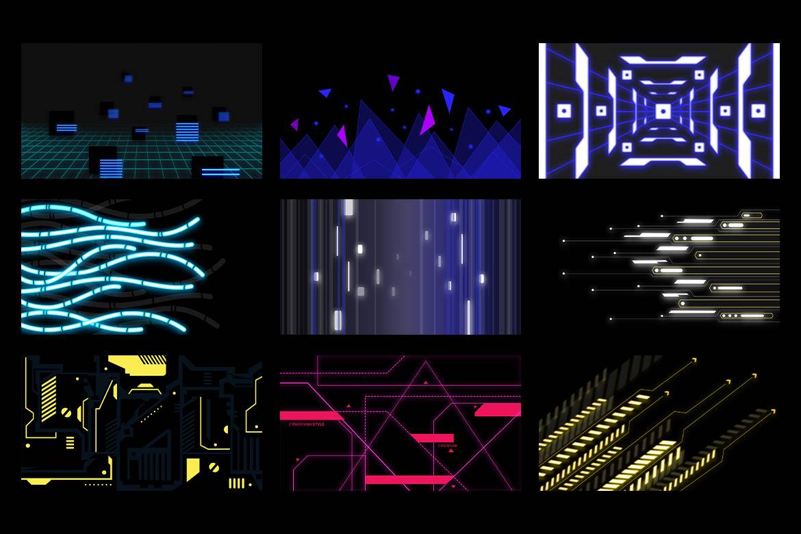 pixflow 24个赛博朋克HUD 形状背景PSD模板 Cyberpunk Complex Backgrounds pixflow 24个赛博朋克HUD 形状背景PSD模板 Cyberpunk Complex Backgrounds