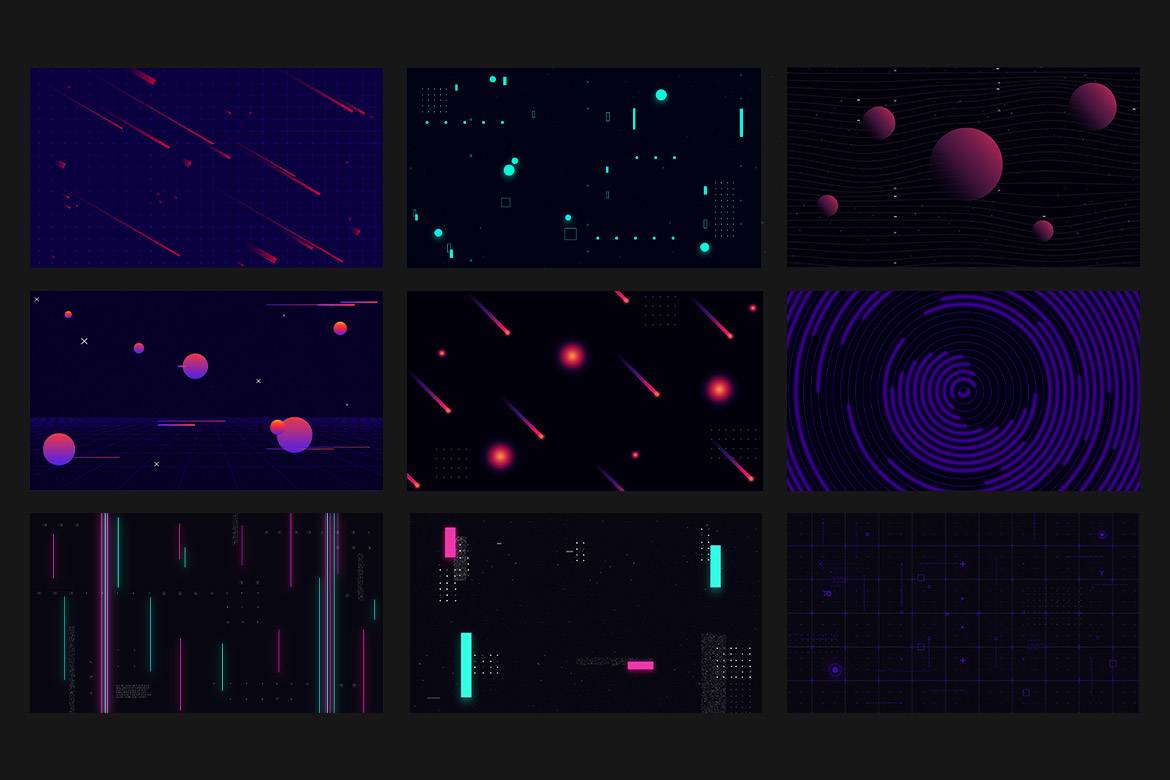 pixflow 15种赛博朋克HUD形状和图案元素PSD背景 Cyberpunk Backgrounds pixflow 15种赛博朋克HUD形状和图案元素PSD背景 Cyberpunk Backgrounds