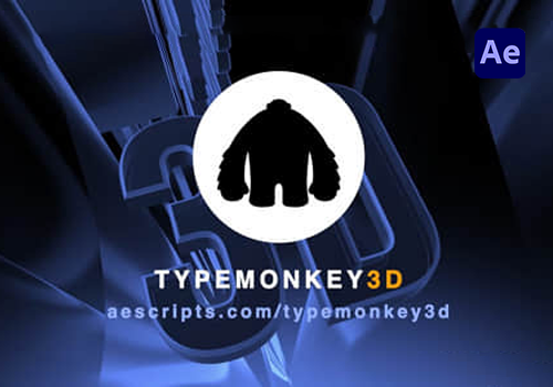 AE脚本-三维空间立体文字标题排版翻转组合动画TypeMonkey3D v1.0.0英文版[win][mac]-MGJT资源