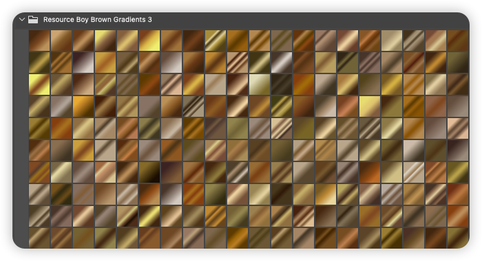 PS渐变-200款黄棕色古铜色风格渐变素材 200 Brown Photoshop Gradients PS渐变-200款黄棕色古铜色风格渐变素材 200 Brown Photoshop Gradients