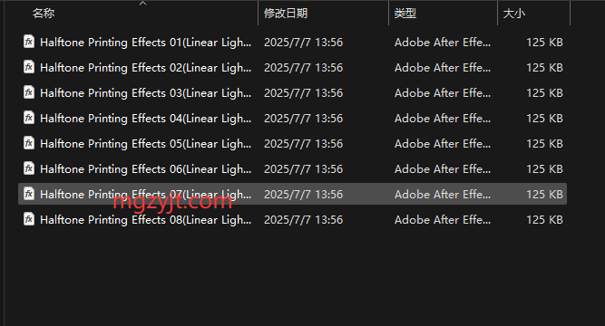 Ae预设- 20种半色调复古打印肌理效果 Ae预设- 20种半色调复古打印肌理效果