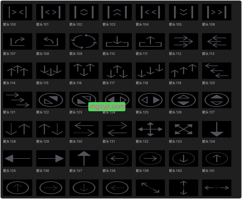 FCPX插件-183个大型矢量动画箭头图标包 FCPX插件-183个大型矢量动画箭头图标包
