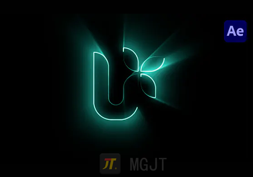 AE模版-企业社交媒体电影片头片尾 金属光芒四射Logo Reveal-MGJT资源