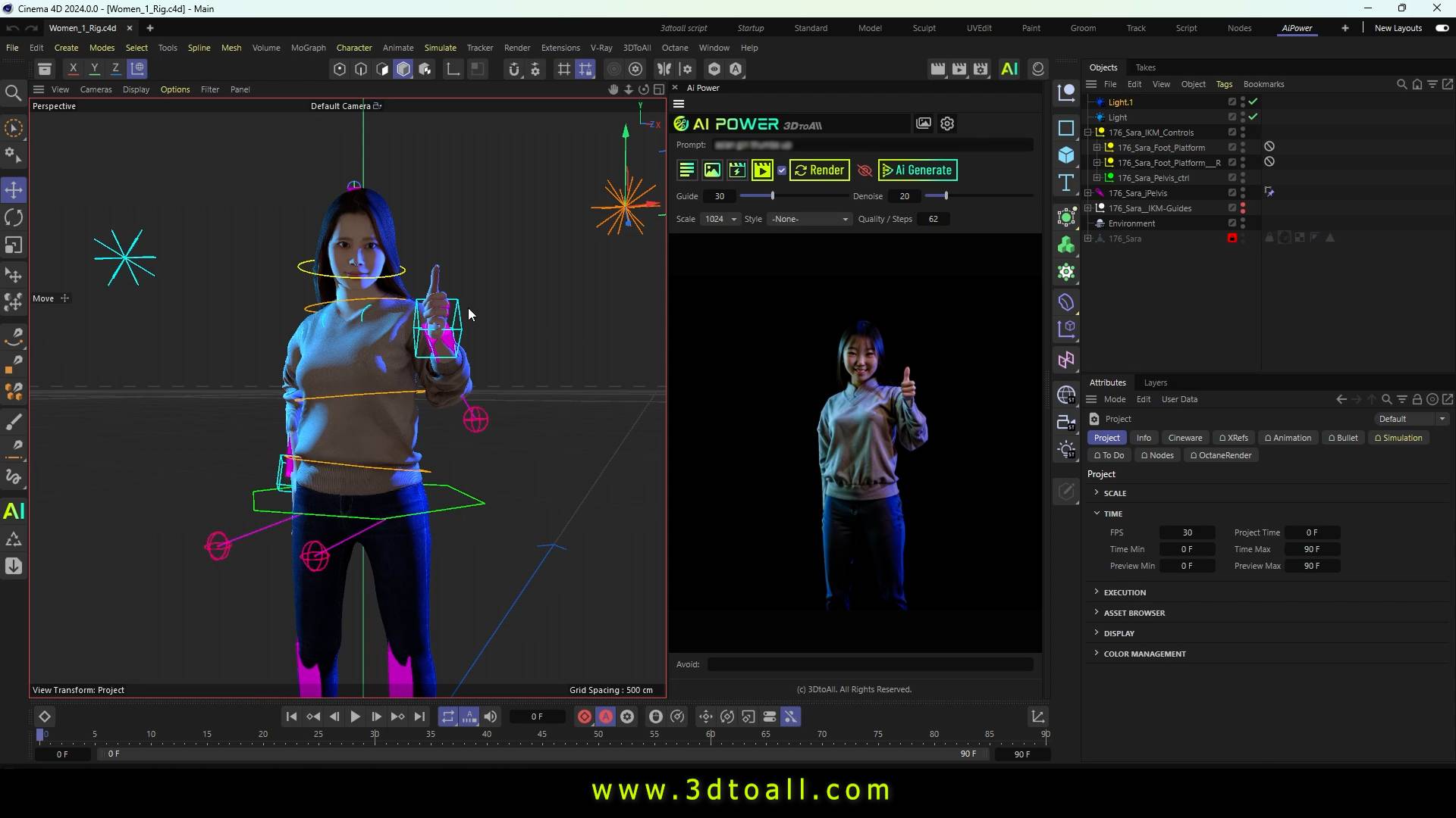 C4D插件-人工智能AI快速创建人物场景模型 AI Power C4D插件-人工智能AI快速创建人物场景模型 AI Power