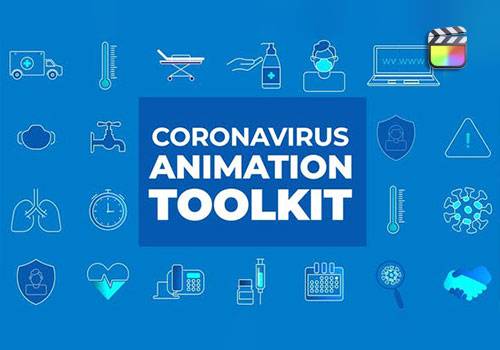 FCPX插件-32个医学病毒卫生健康医疗图标 Virus Animation Toolkit-MGJT资源