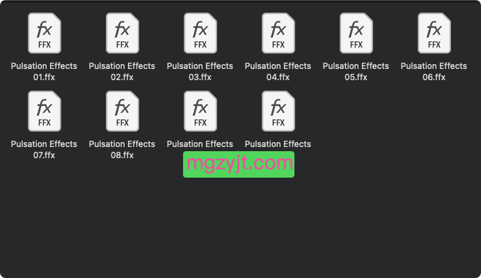 Ae预设-10个制作视频脉动(冲)效果预设 Pulsation Effects Ae预设-10个制作视频脉动(冲)效果预设 Pulsation Effects