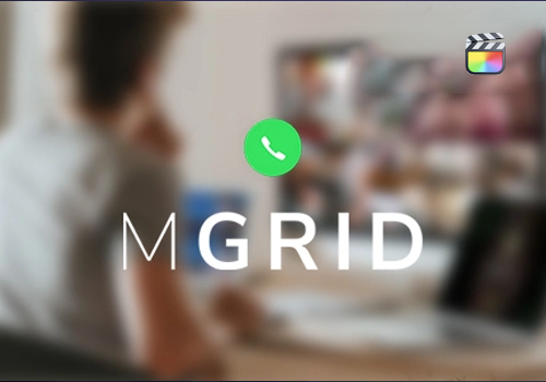 FCPX插件-37组网格合分屏拼贴多人视频通话聊天动画 mGrid-MGJT资源