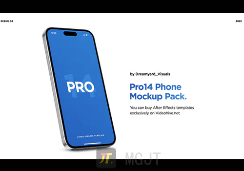 AE模版- Phone Pro14手机样机包Pro14 Phone Mockup Pack-MGJT资源