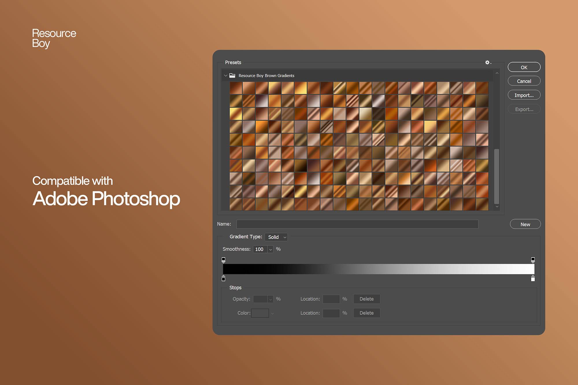 PS渐变-200款黄棕色古铜色风格渐变素材 200 Brown Photoshop Gradients PS渐变-200款黄棕色古铜色风格渐变素材 200 Brown Photoshop Gradients