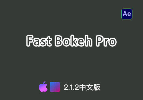 AE插件-快速镜头景深模糊 Fast Bokeh  v2.1.2中英版[win][Mac]-MGJT资源