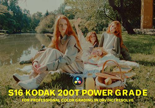 达芬奇预设-复古柯达 200T胶片仿真模拟电影视频调色节点Analogica Lab – Super16 KODAK 200T Power Grade-MGJT资源