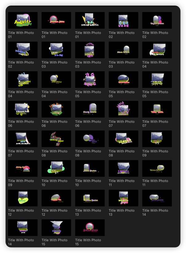 FCPX插件-38个彩色人物文字标题组合动画 Titles With Photos FCPX插件-38个彩色人物文字标题组合动画 Titles With Photos